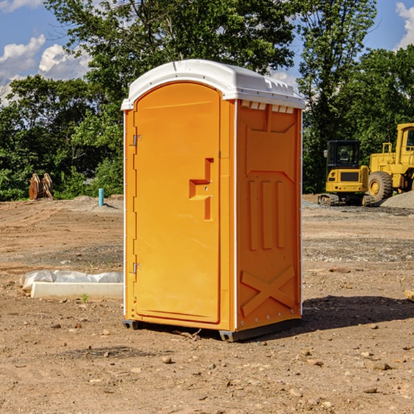 how often are the portable restrooms cleaned and serviced during a rental period in Lone Rock